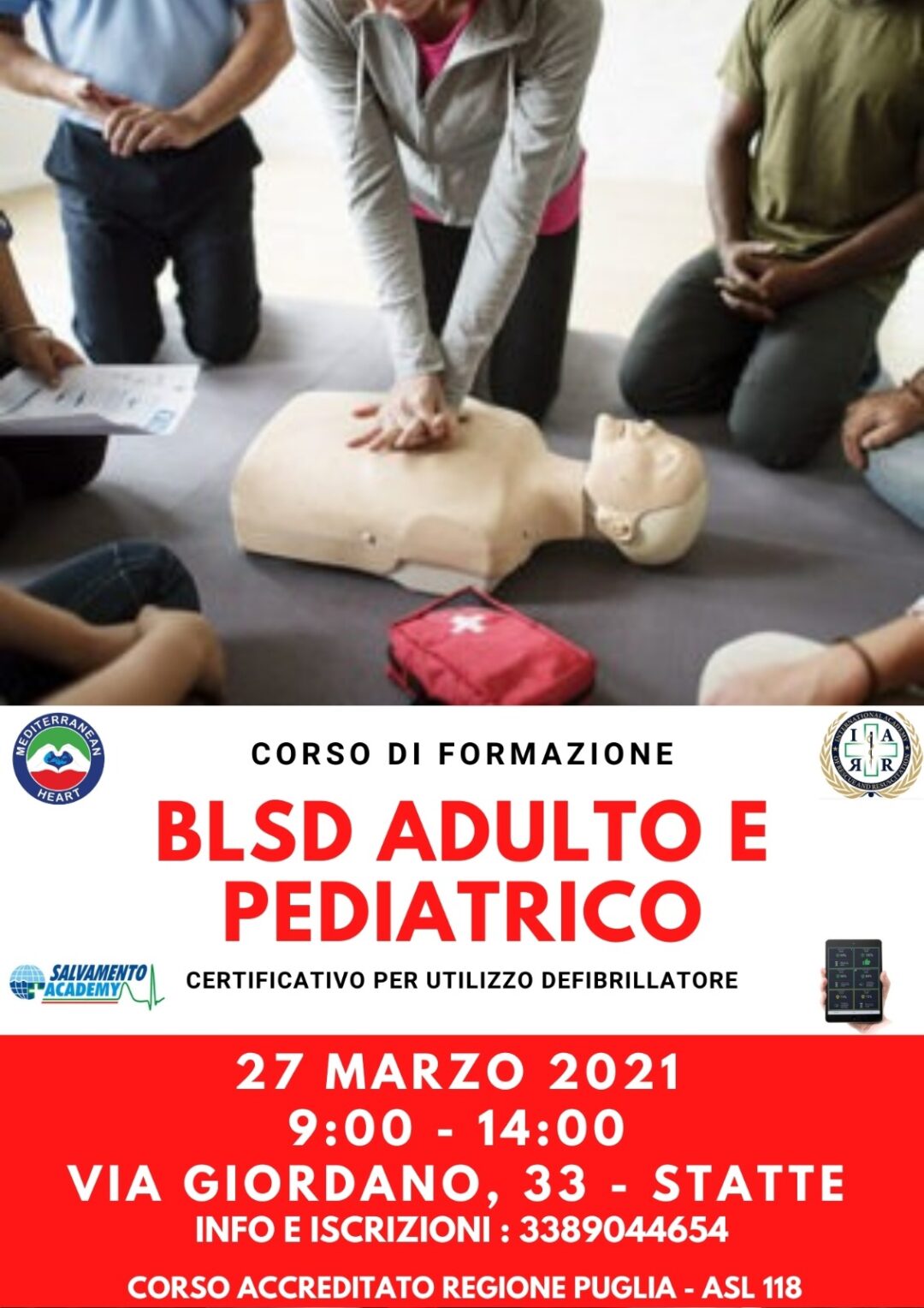 Corso Blsd Adulto Pediatrico Nuovo Appuntamento Csv Taranto