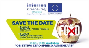 “Obiettivo zero spreco alimentare” a Taranto un workshop sul tema