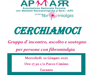 Riparte a Taranto il gruppo d’ascolto e sostegno per persone con fibromialgia