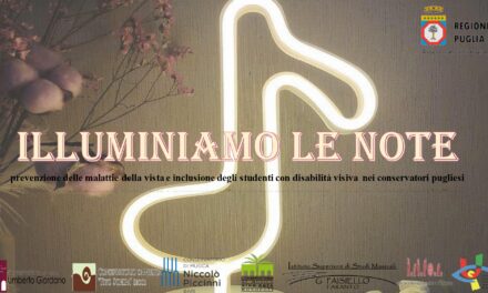 “Illuminiamo le note”,  il progetto che supera la disabilità visiva con la musica, arriva al Conservatorio “G. Paisiello” di Taranto