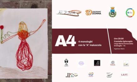 “A4 – 4 monologhi con la A maiuscola,” spettacolo teatrale