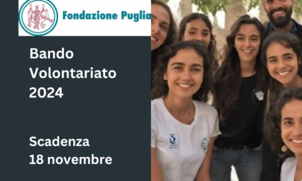 Fondazione Puglia – Bando Volontariato 2024