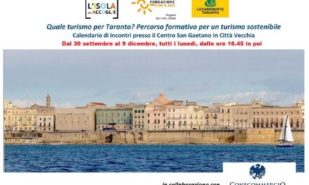 Ciclo “Quale turismo per Taranto?”. Incontro sul turismo sostenibile